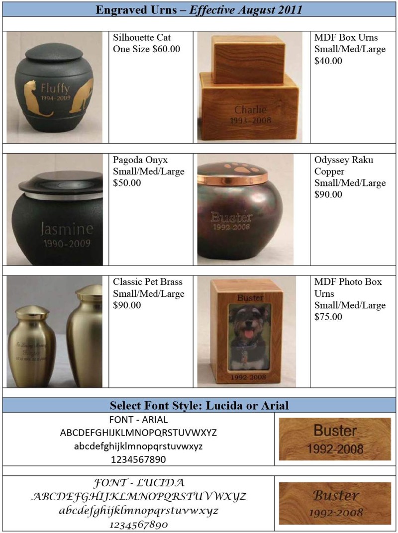 Pet Urns from Best Friends Crematory & Memorial LLC