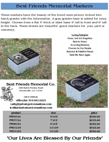 Granite Pet Memorials
