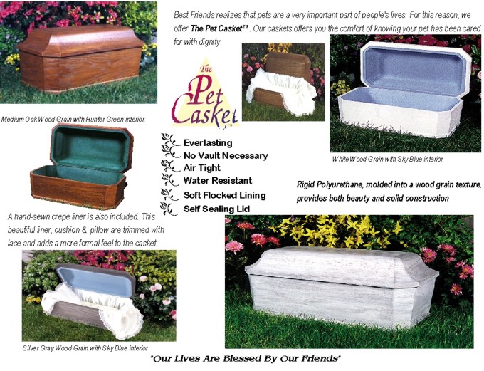 Caskets for your beloved pet.
